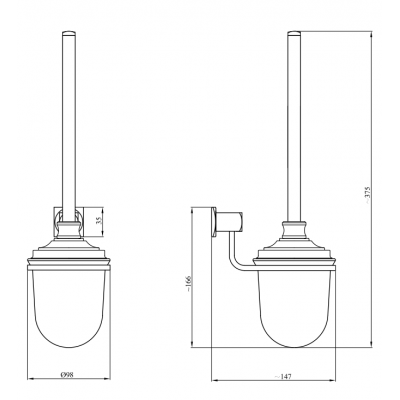 Szczotka 621CC - wymiary